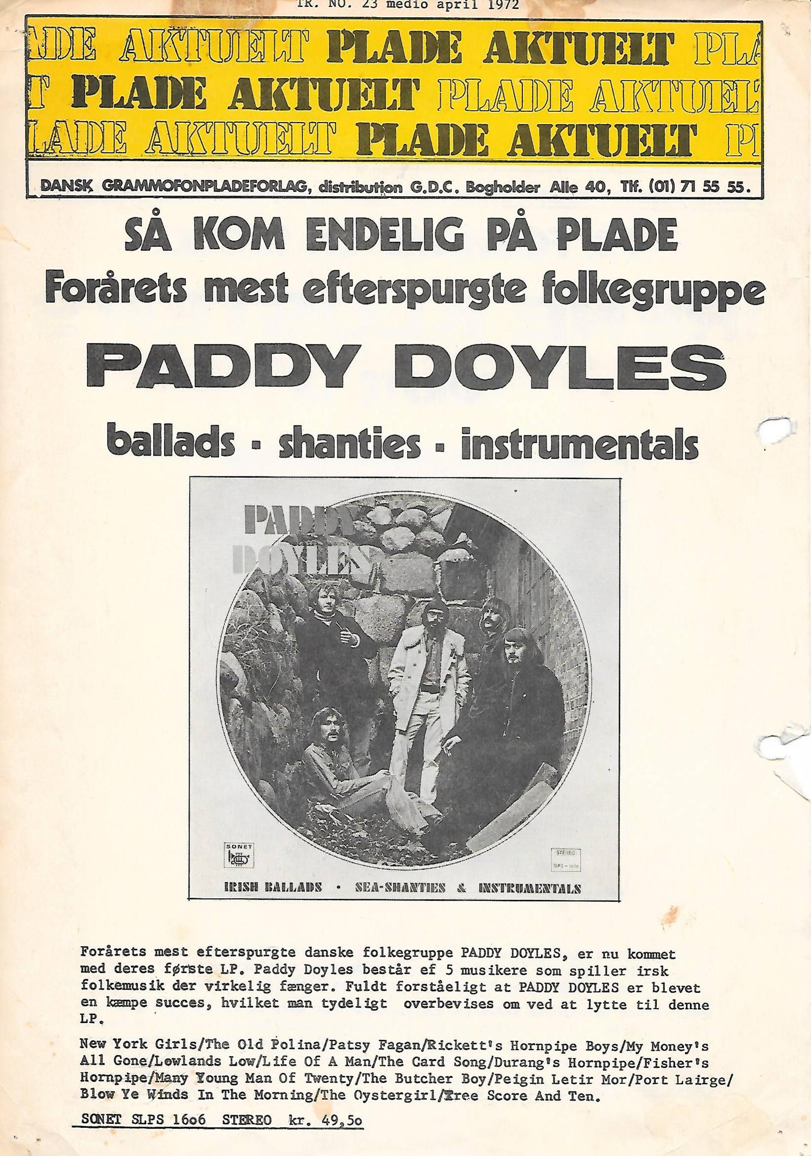 Paddy Doyles 1. LP